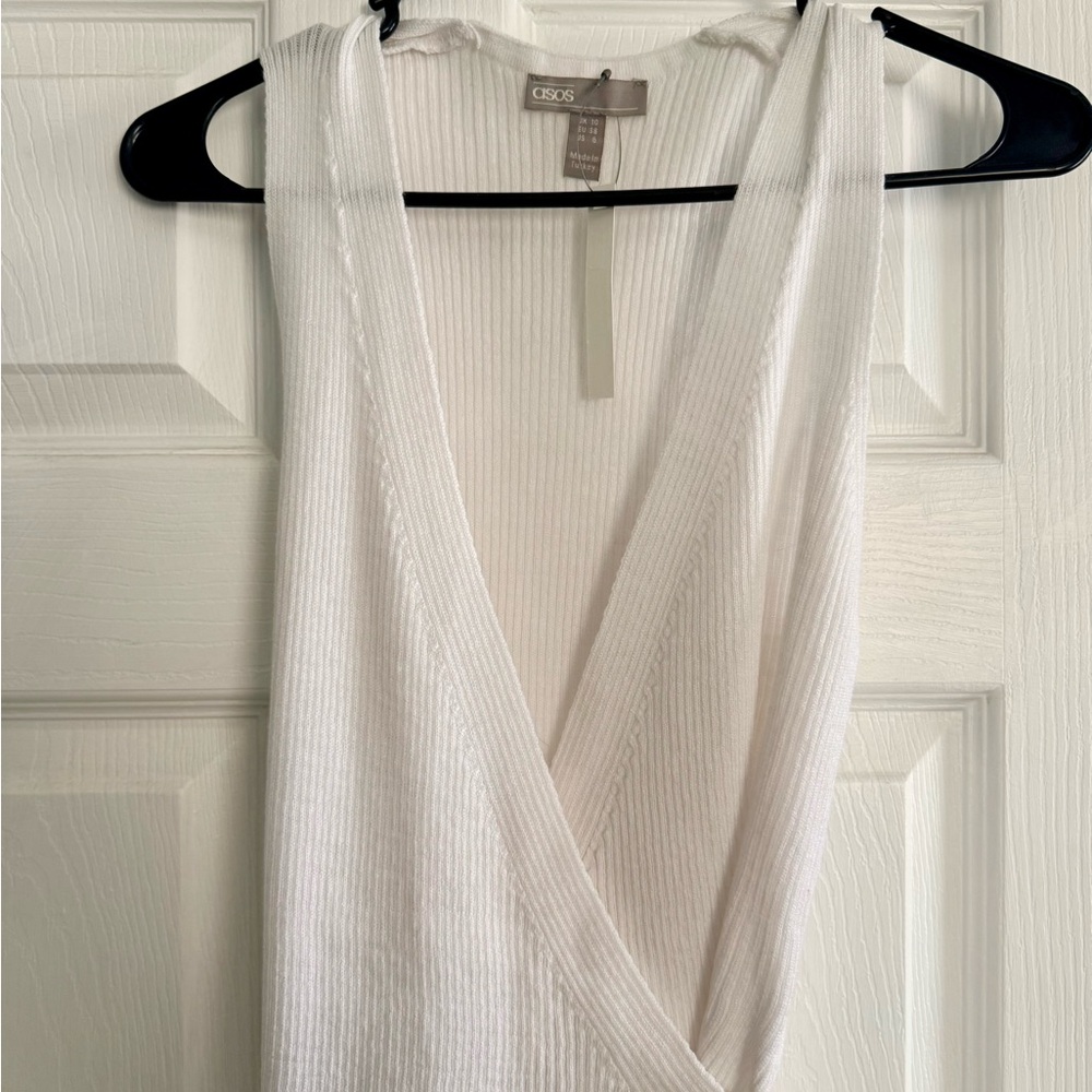 ASOS White Ribber Body Suit - Picture 2 of 2